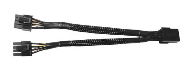 Кабель для видеокарт 18 AWG в оплетке GPU 8 pin -> 2 х PCI-E(6+2)