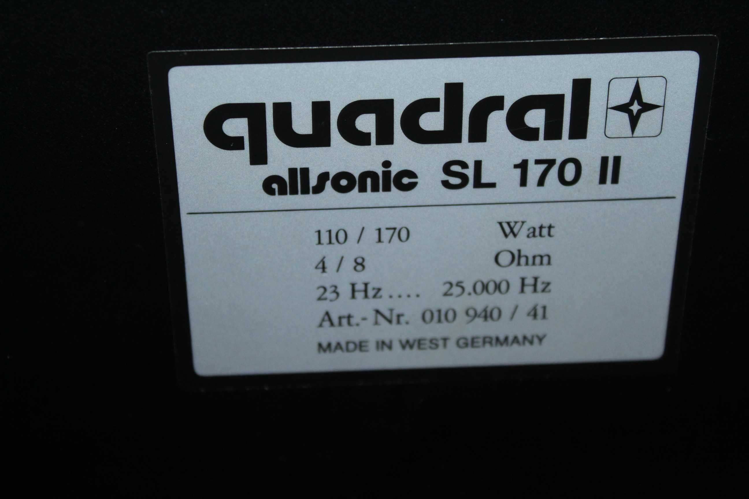 QUADRAL SL 170 II Kolumny głośniki 3 way bass reflex Wysyłka