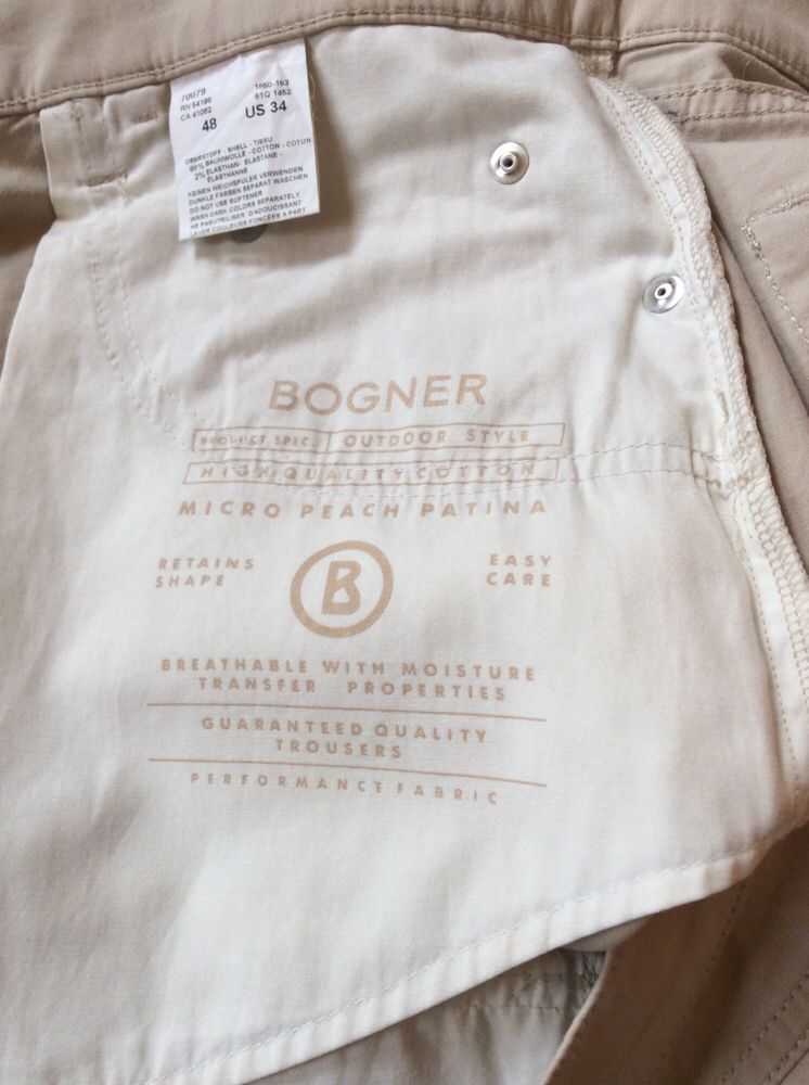 Летние лёгкие брюки BOGNER котон+эластан оригинал 34 размер