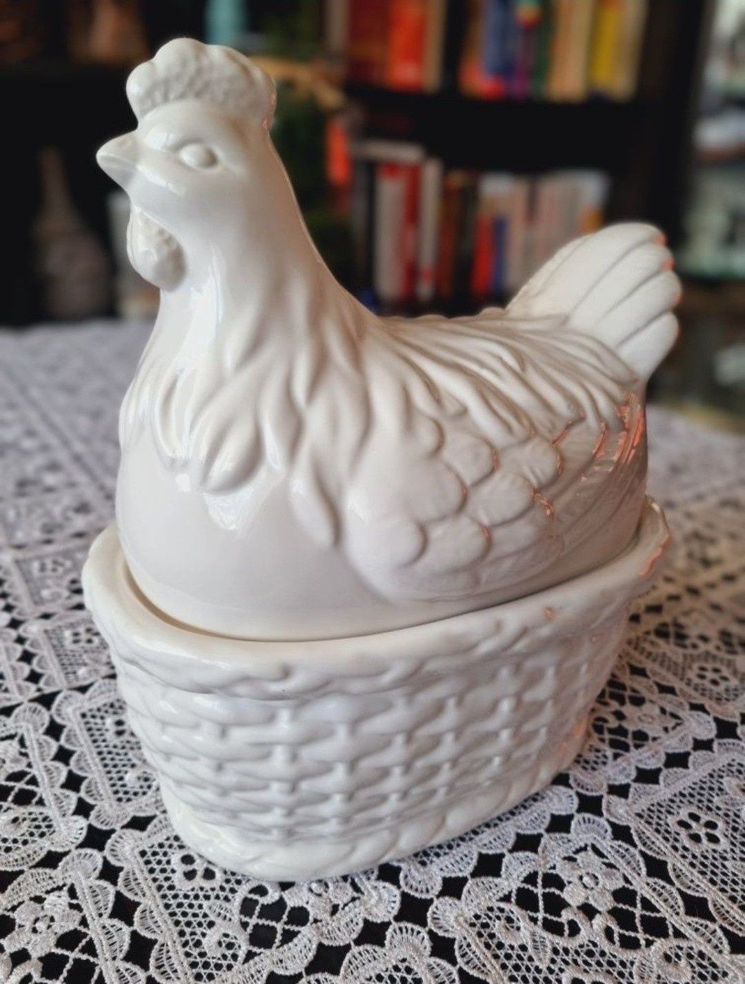 Kura otwierana vintage kura ceramiczna