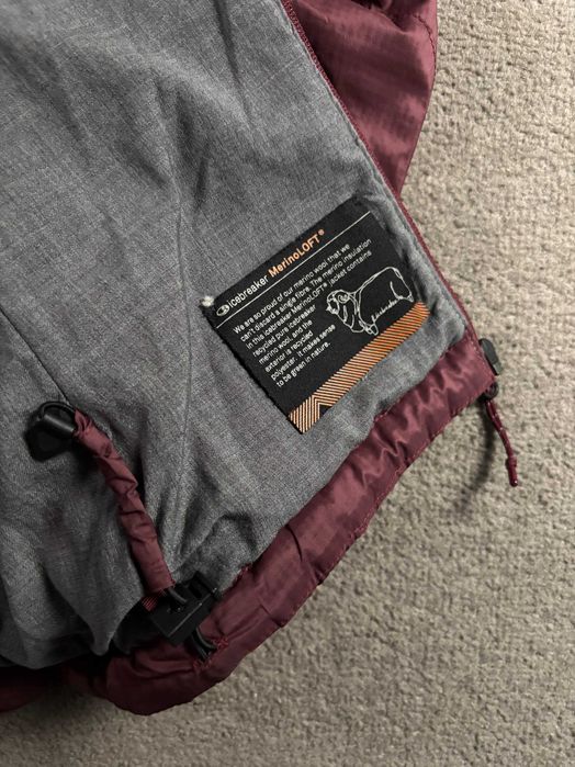 Kurtka Icebreaker S Bordowa Damska Ocieplana Kaptur Rozpinana Merino