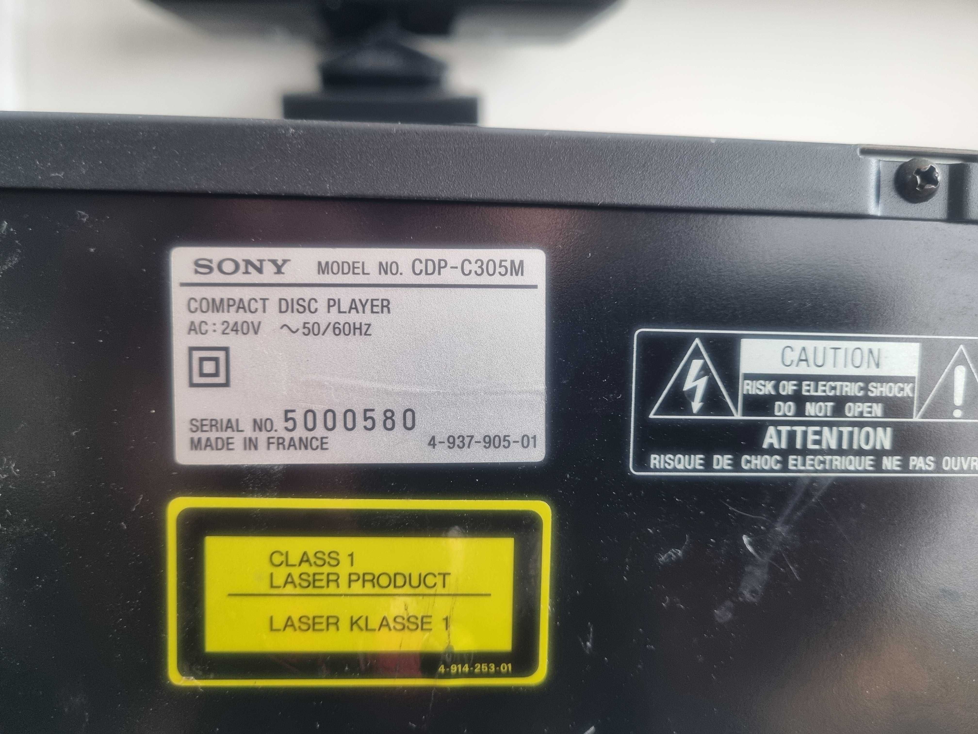 OKAZJA Odtwarzacz plyt cd 5 karuzela Sony Cdp c305m made in France