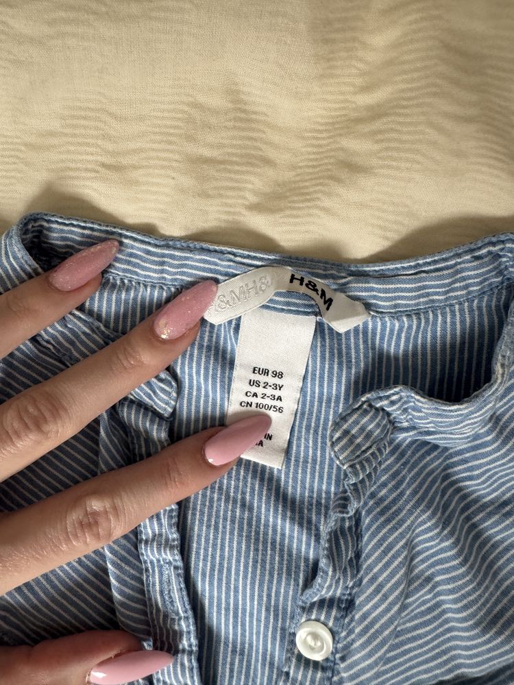 Sukienka z lekkiego jeansy h&m 98