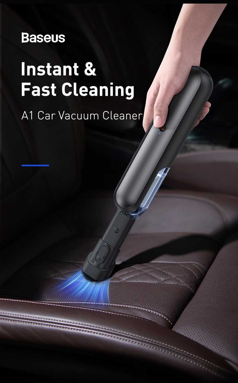 Акумуляторний Автомобільний пилосос Baseus A1 Car Vacuum Cleaner Black