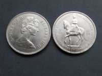 2 moedas de 1953 e 1981 de Elizabeth II e Diana