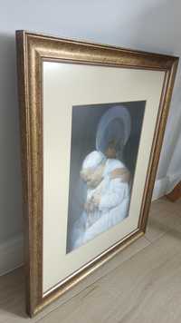 Obraz Jan Paweł II Matka Boska specjalna rama szkło antyrefleksyjne