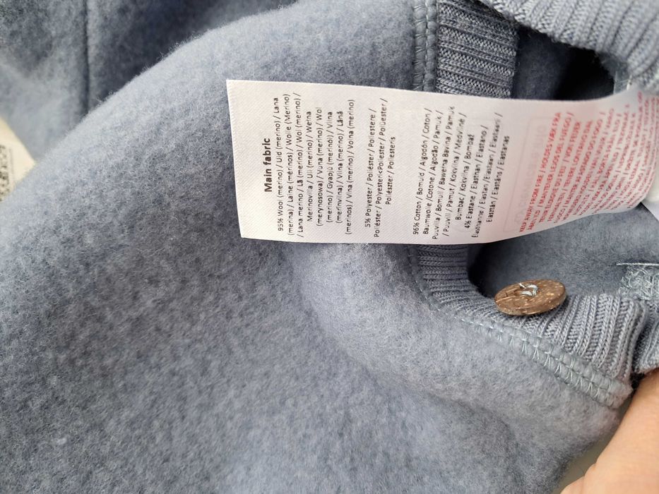 Nowy kombinezon z wełny merino, rozmiar 98