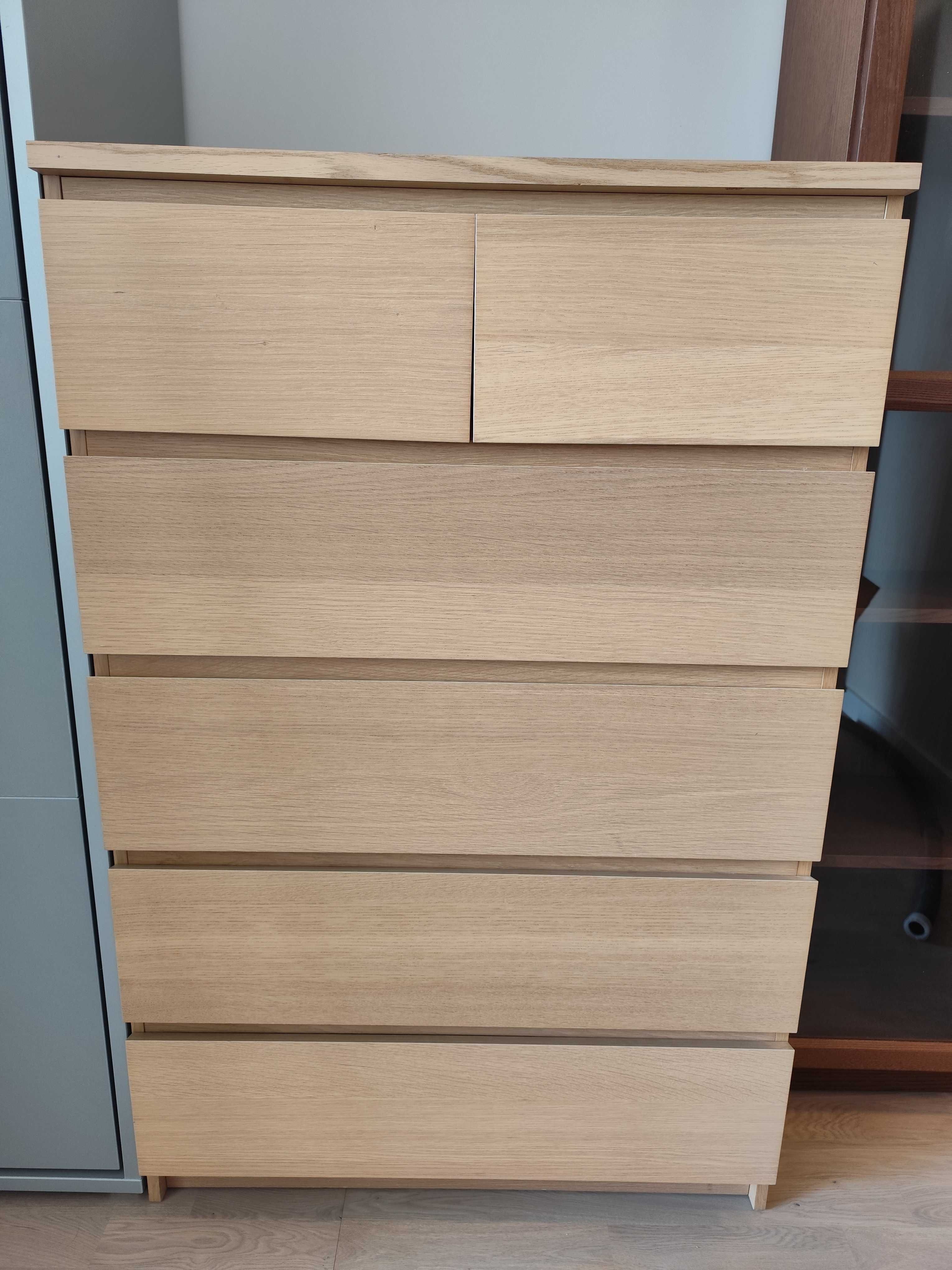 Ikea Malm komoda 6 szuflad 80x123x48