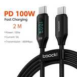 Кабель Toocki Type-C-С PD 100W 5A 2м з LED дисплеєм для iPhone 15/16