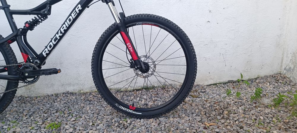 Bicicleta ROCKRIDER BTT ST 530 Preto/Vermelho 27,5"