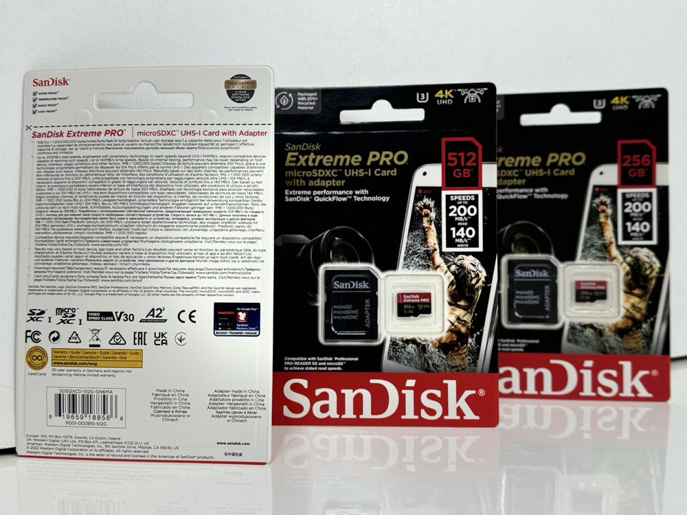 Карта пам'яті SanDisk Extreme Pro microSDXC 512GB з SD адаптером