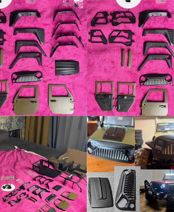 Karoseria RC INJORA Jeep Wrangler JK Rubicon Crawler TRX-4 SCX Axial