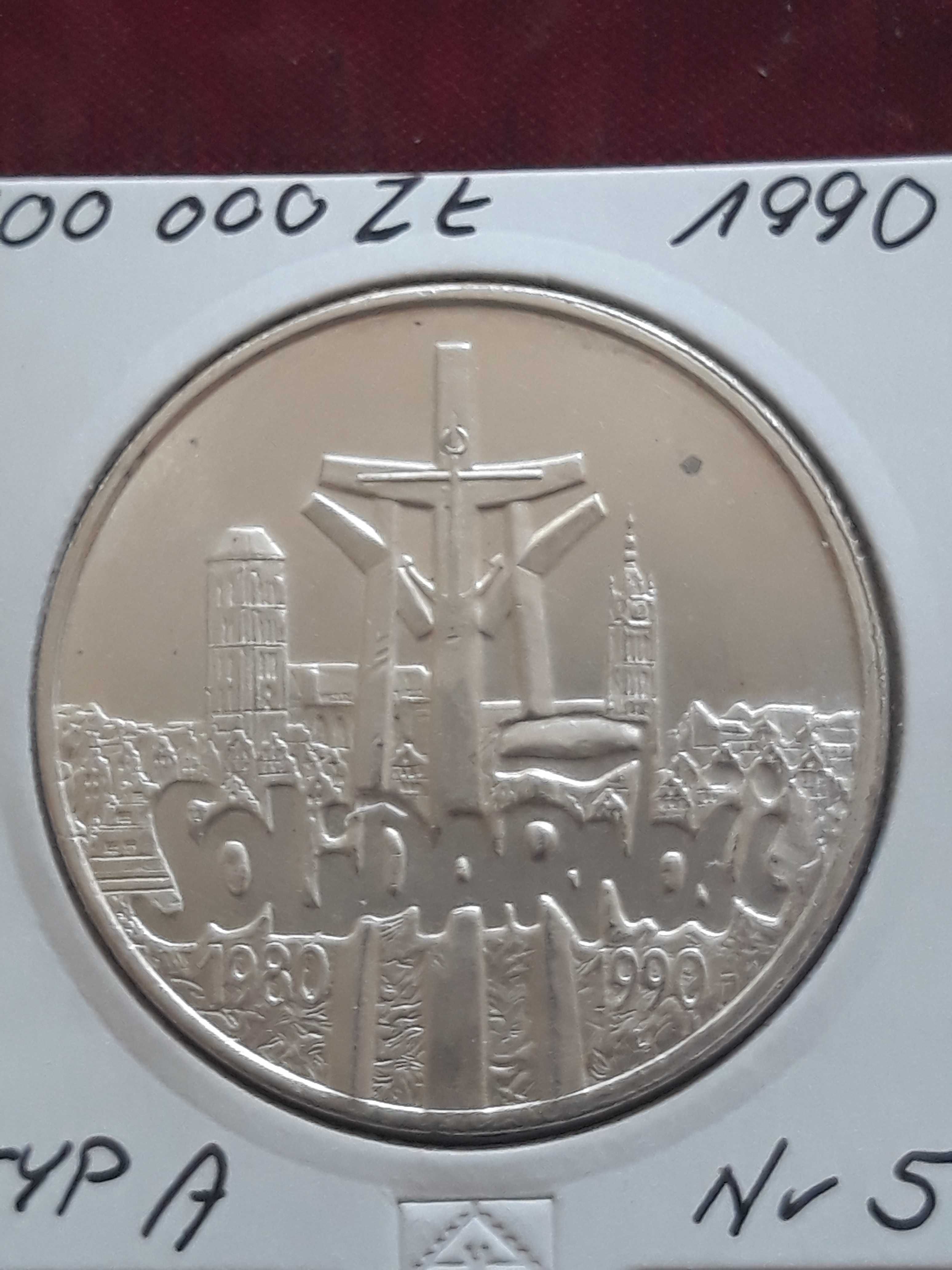 100 000 zł Solidarność 1990 r nr 5 - Typ A