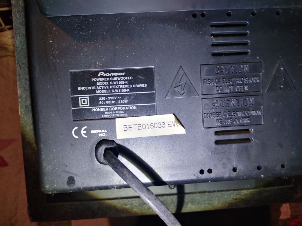 Subwoofer Pioneer mod S- W110S