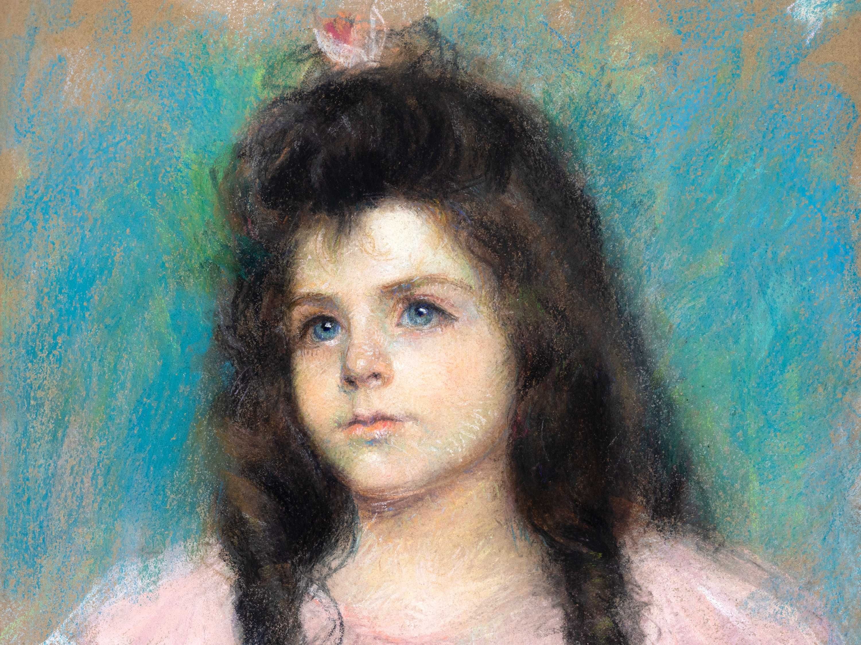 Pintura menina vestido Comunhão Impressionismo | século XIX