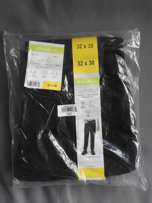 Eddie Bauer USA Новые джинсы 32x30 фланель утеплённые из США 100%ориги