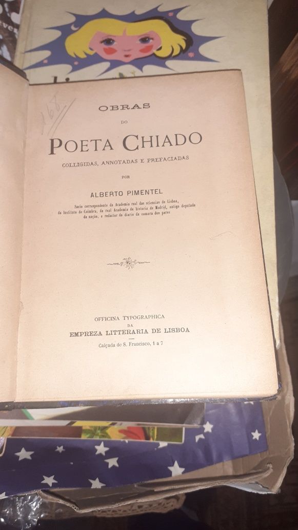 Obras do Poeta Chiado de Alberto Pimentel livro raro