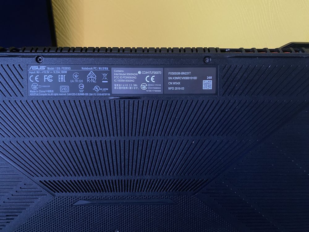 Asus Tuf FX505GM GTX1060(6gb) 256gb M2 NVME игровой i5-8300 Ноутбук