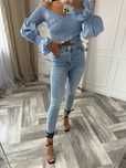 Spodnie jeansowe skinny z wysokim stanem