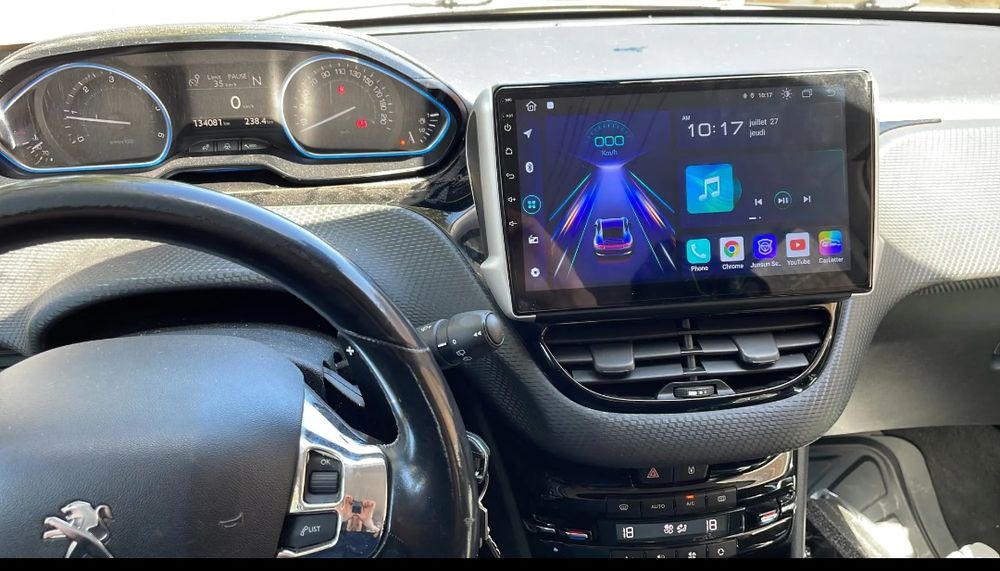 Rádio Android 14 com GPS Peugeot 208/2008 (Novo)