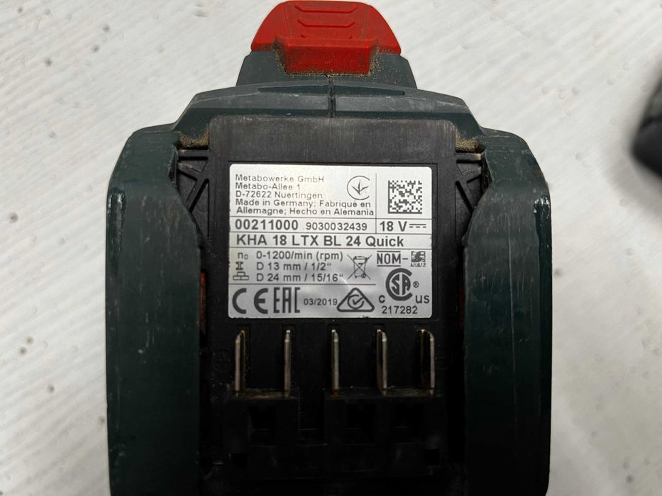 Wiertarka udarowa METABO KHA 18 LTX+odsysacz ISA 18 LTX 24
