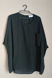 Czarna lekko prześwitująca bluzka 48 Asos