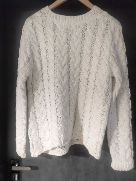 Gruby ażurowy sweter H&M rozmiar M