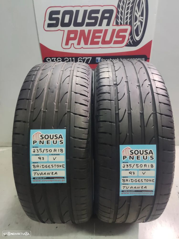 2 pneus semi novos bridgestone 235-50r18 oferta dos portes