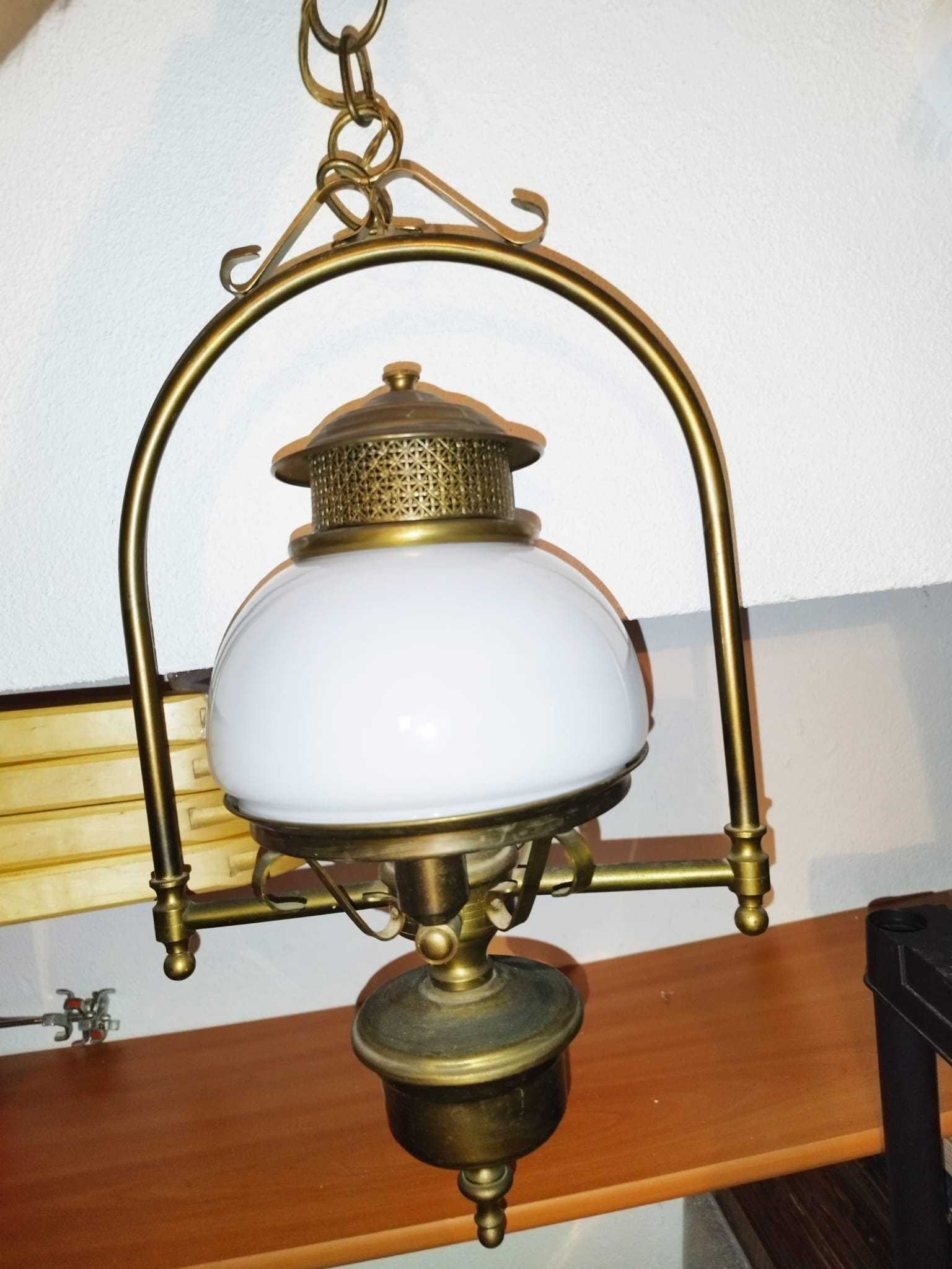 Candeeiros VINTAGE - conjunto de 3 - Cobre/Madeira/lamparina
