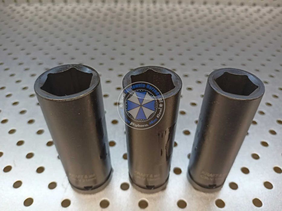 Nasadki udarowe 17mm 19mm 21mm komplet nasadek udarowych długich