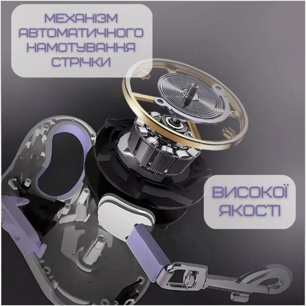 Повідець-рулетка зі світлодіодним підсвічуванням