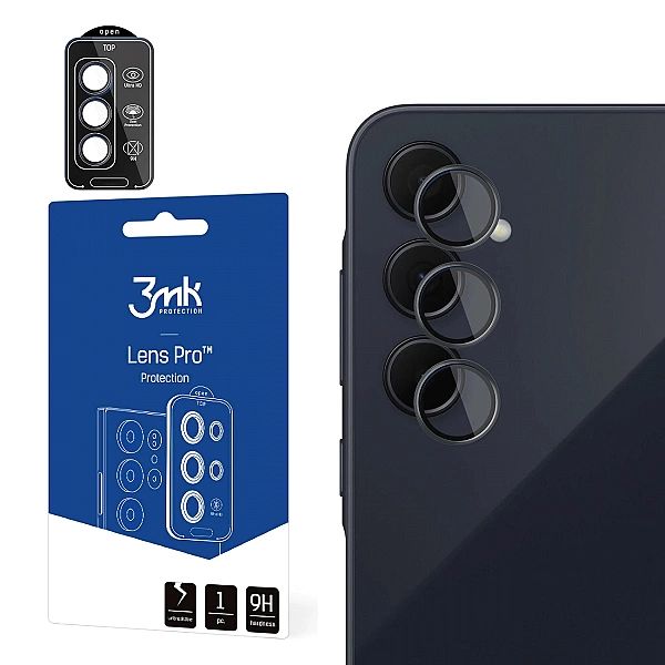 Osłona aparatu 3mk Lens Protection Pro Black na Samsung Galaxy A55/5G