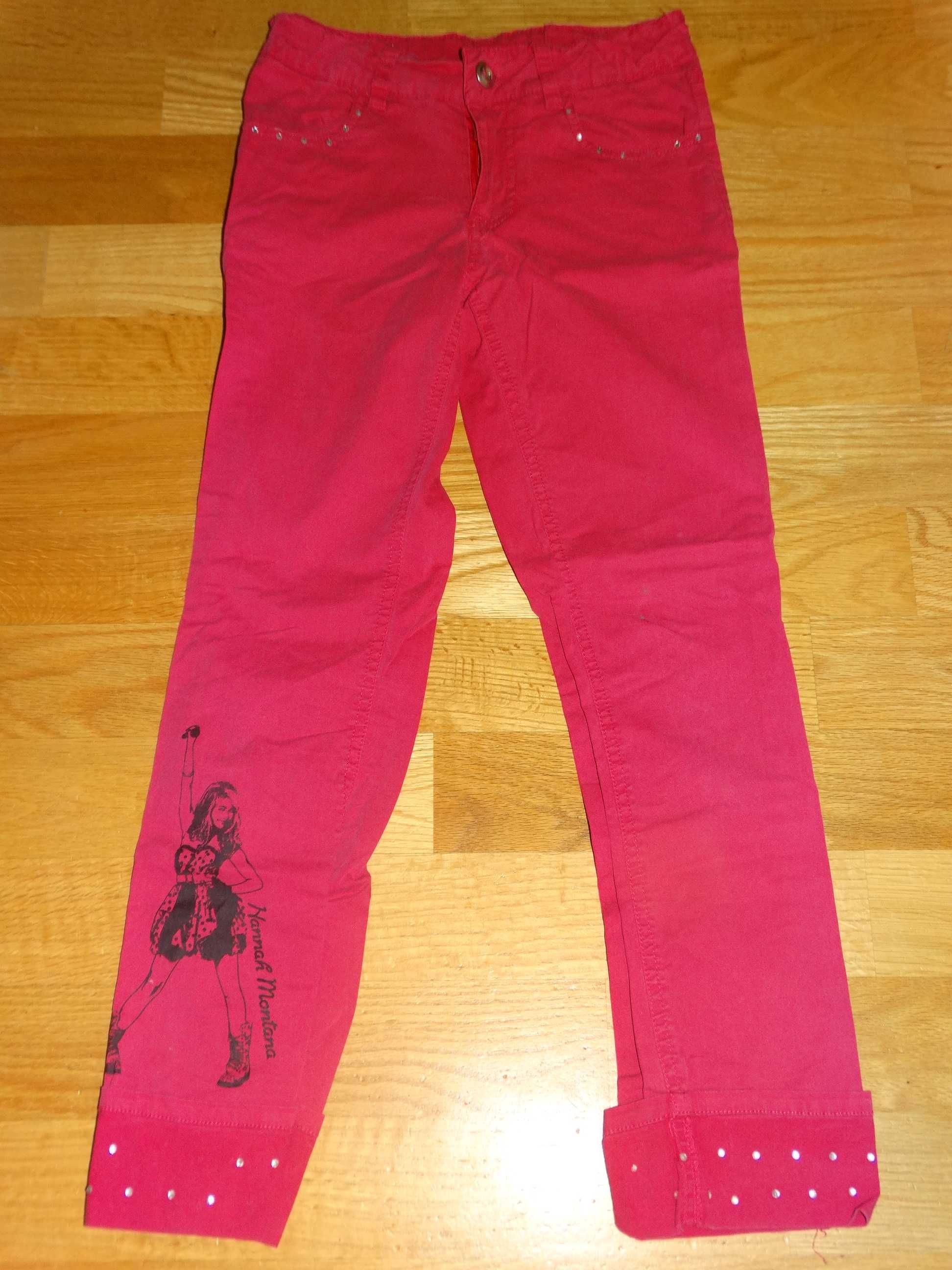 Spodnie dziewczęce różowe z diamencikami Hannah Montana rozm. 134