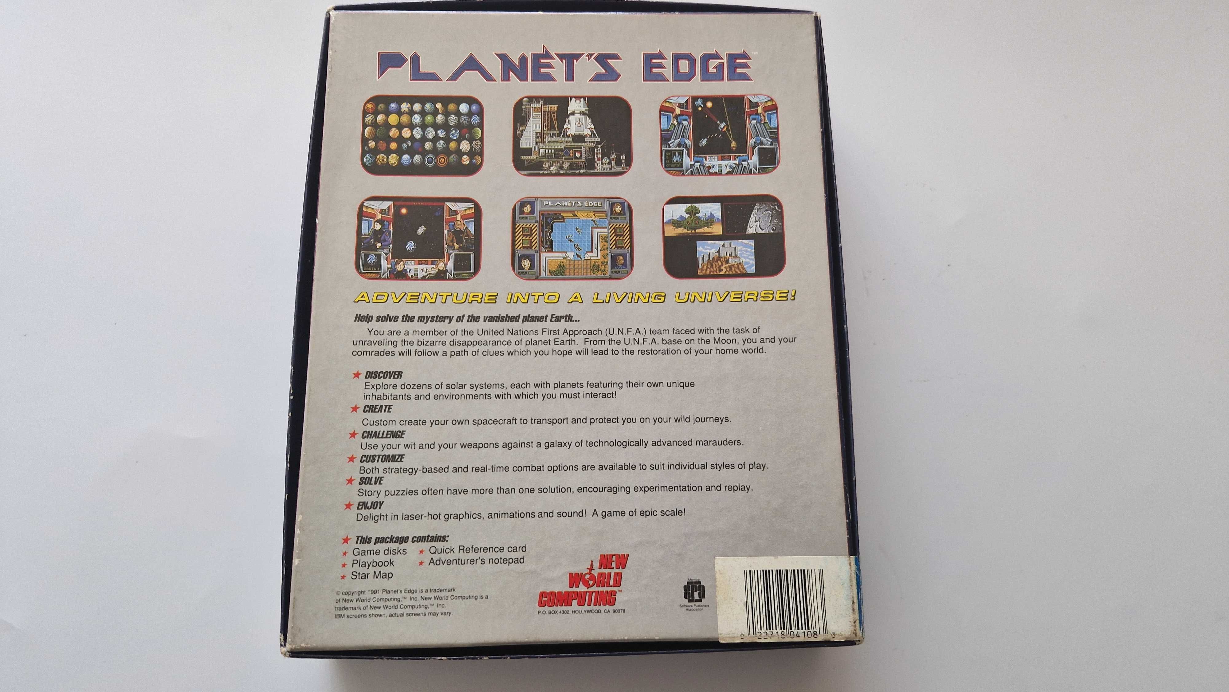 Planets Edge: Point of No Return PC Game (1991) Big Box