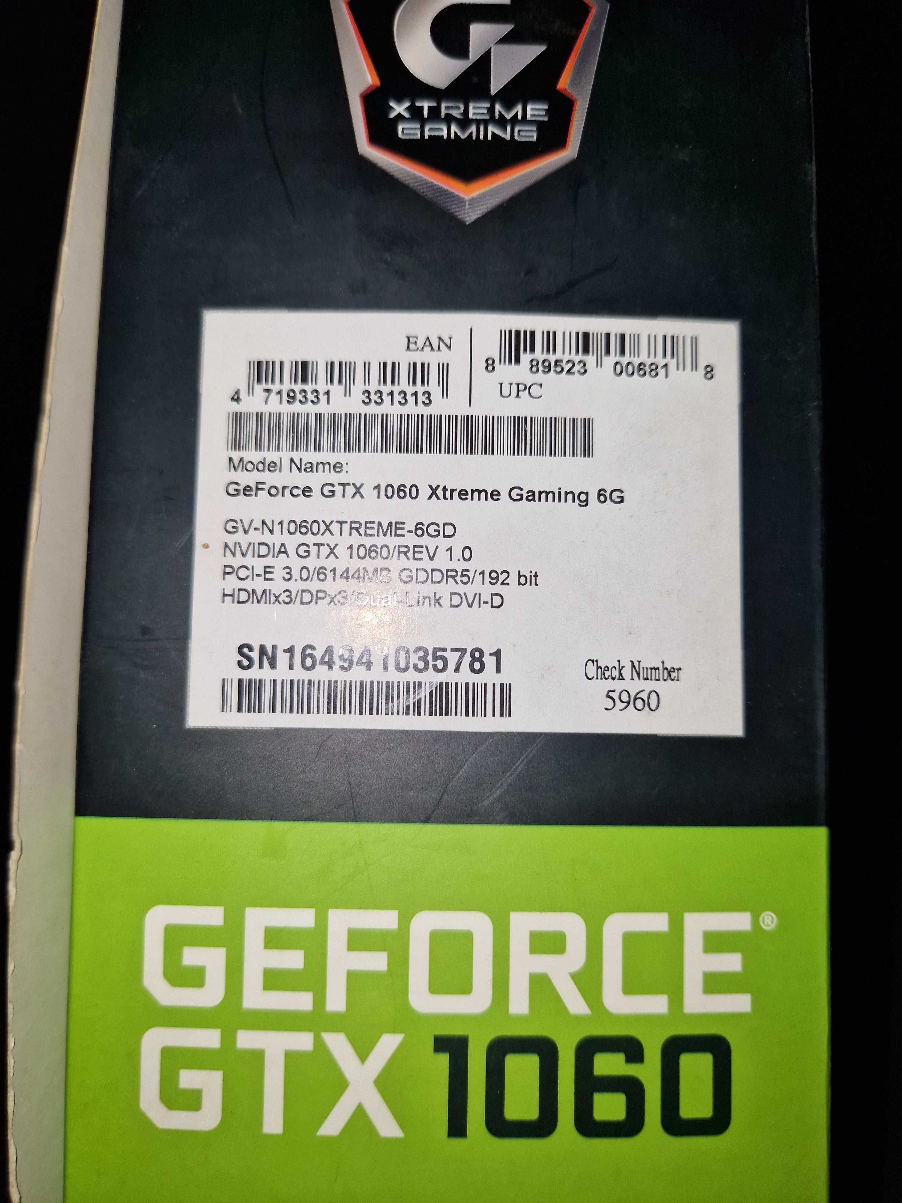 Gigabyte GeForce GTX 1060 Aorus Xtreme Edition 6GB