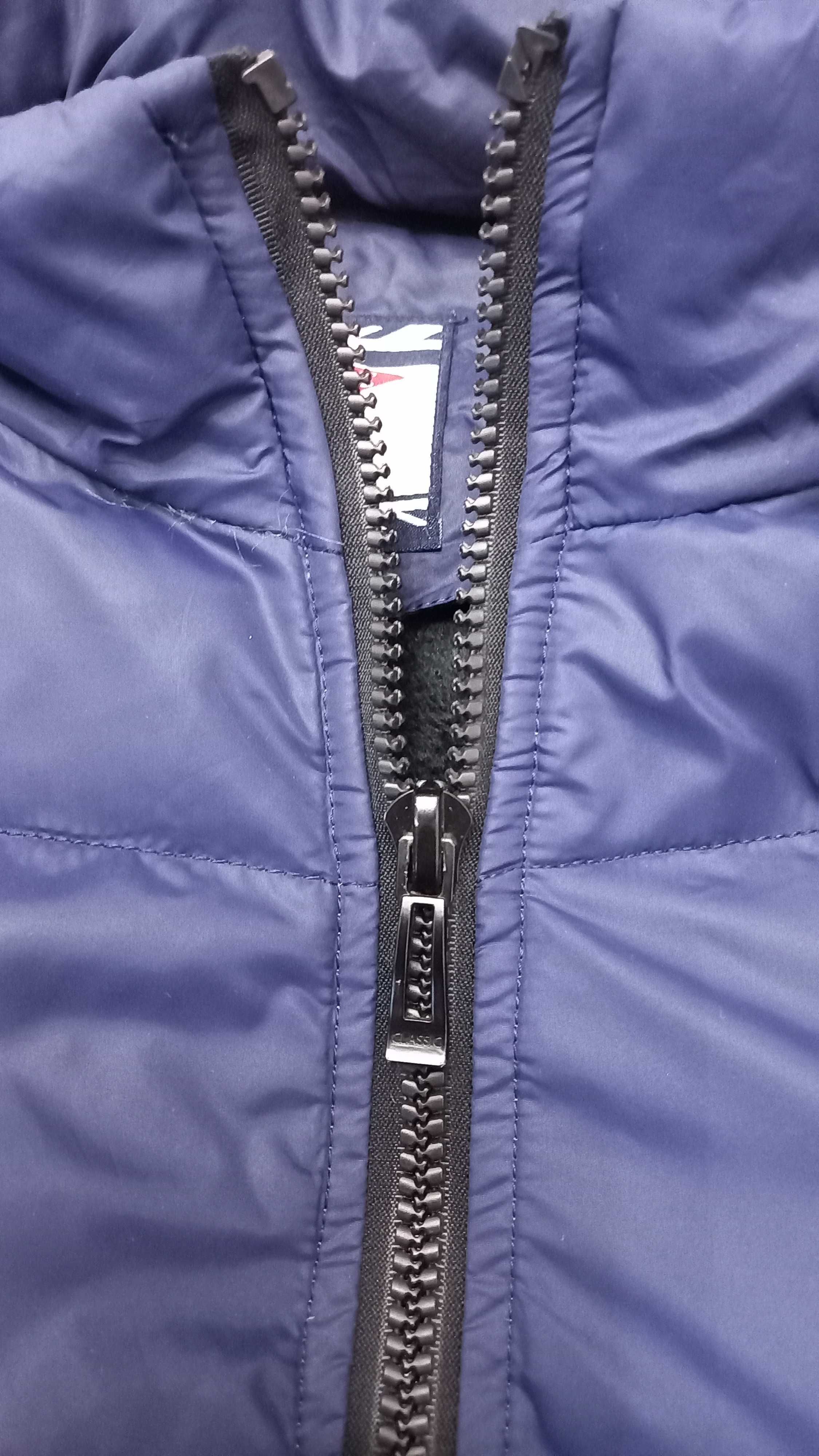Lee Cooper р. 46 М куртка пуховик с капюшоном синяя