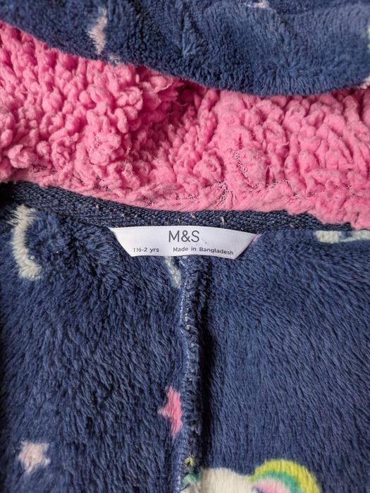Стильний, фірмовий Теплий флісовий комбінезон M&S на дівчинку 1,5-2 ро