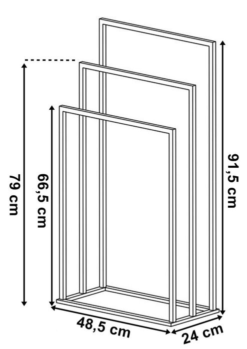 Stojak wieszak na ręczniki 3 ramiona Tire chromowany