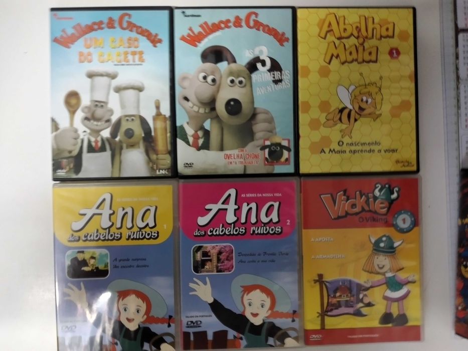 DVD animação infantis e juvenis - Mr. Magoo, Wallace e Gromit, etc
