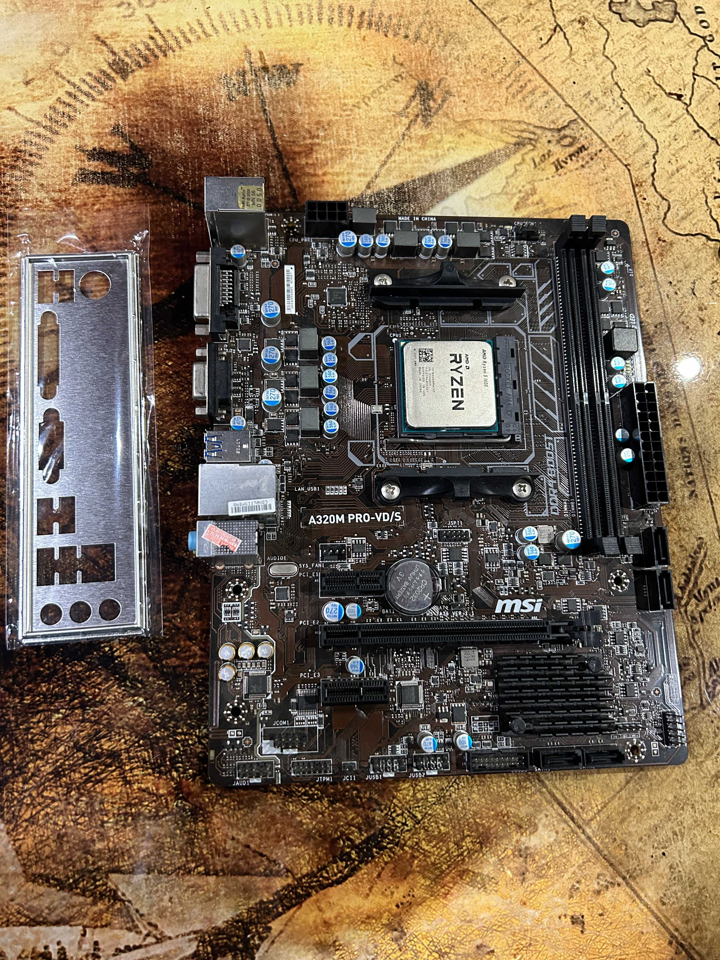 Комплект AMD Ryzen 5 + Msi A320 Pro/VD-S 12 потоков DDR4