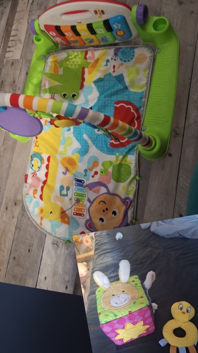 Muzyczna mata Fisher Price+ kostka i grzechotka gratis