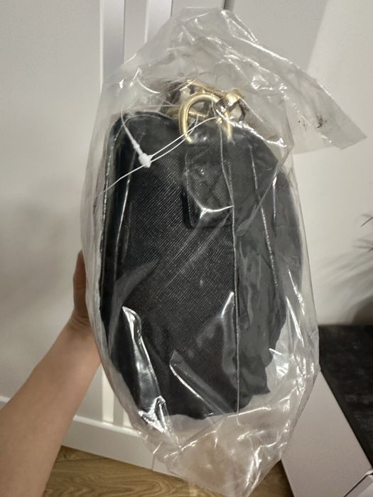 Жіноча сумка кросбоді чорна замш коричнева us polo assn оригінал