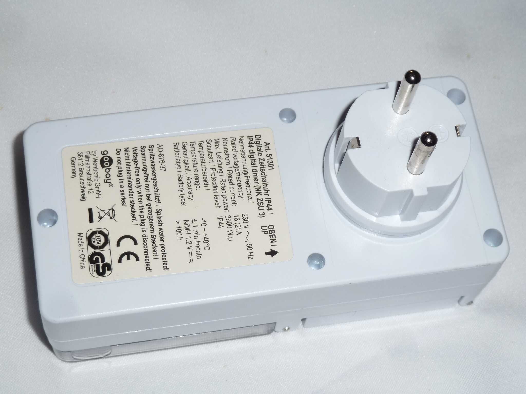 Programator Czasowy Timer na Zewnątrz - Gniazdo 230V