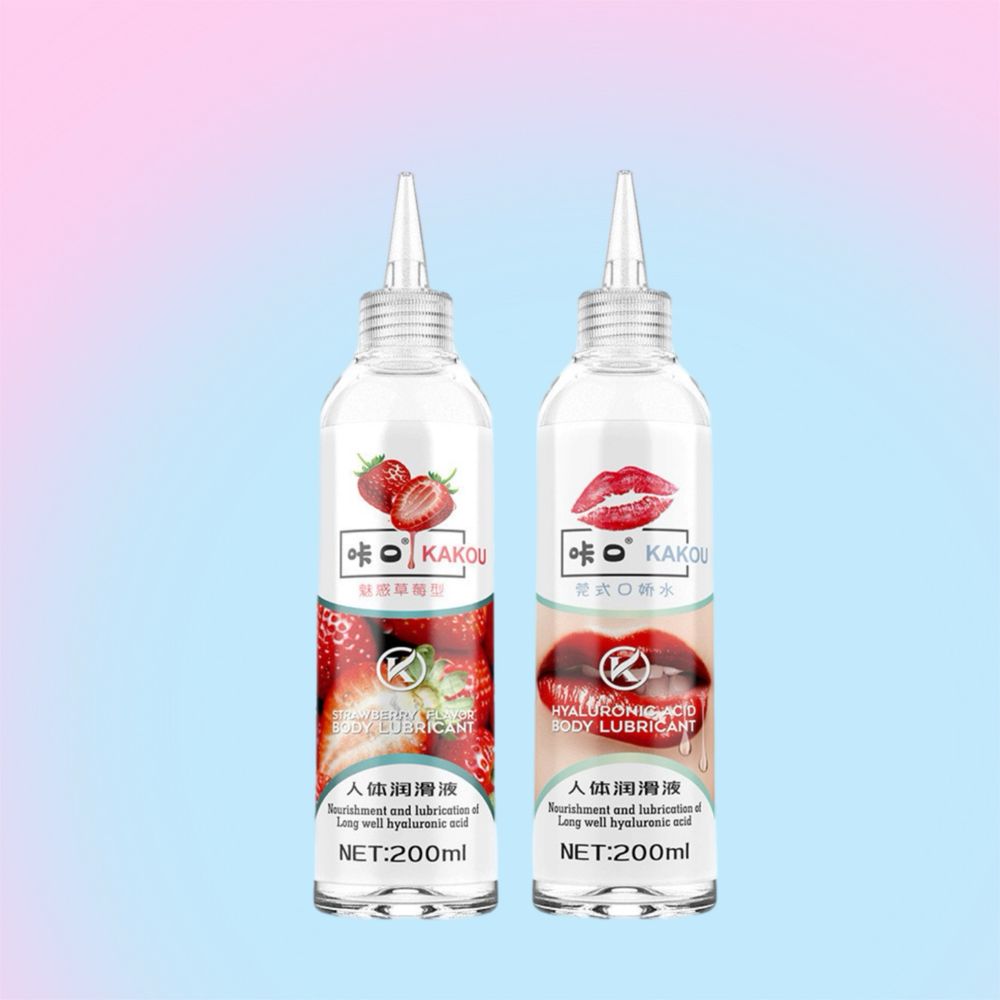 Смазка интимная лубрикант 200 мл вкус вишня клубники Kakou200 ml
