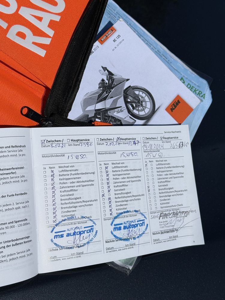 KTM RC 125. Pierwsza rejestracja 2020 rok! Przebieg 26 tysiecy.