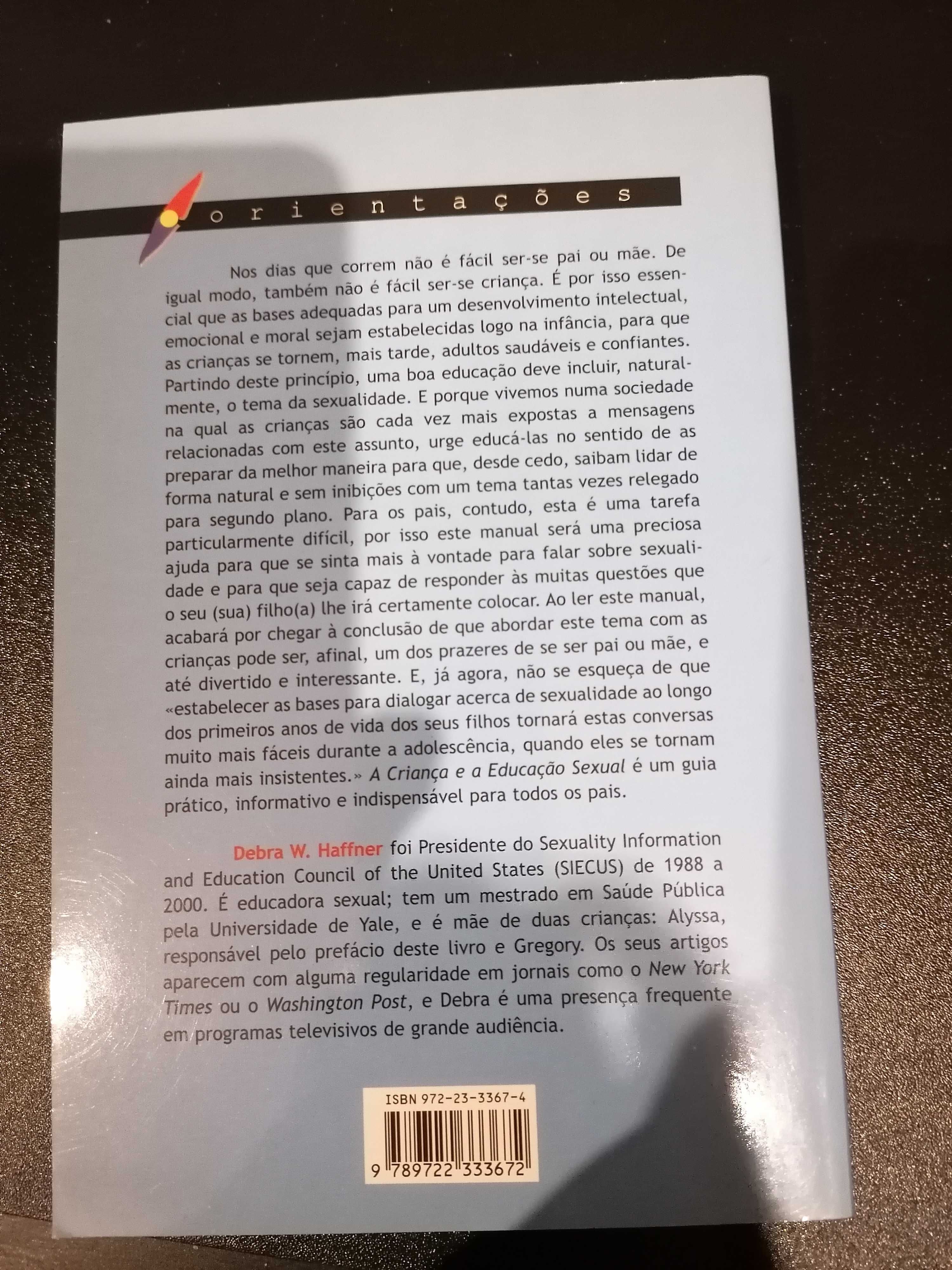 Livro A Criança e a Educação Sexual, excelente estado