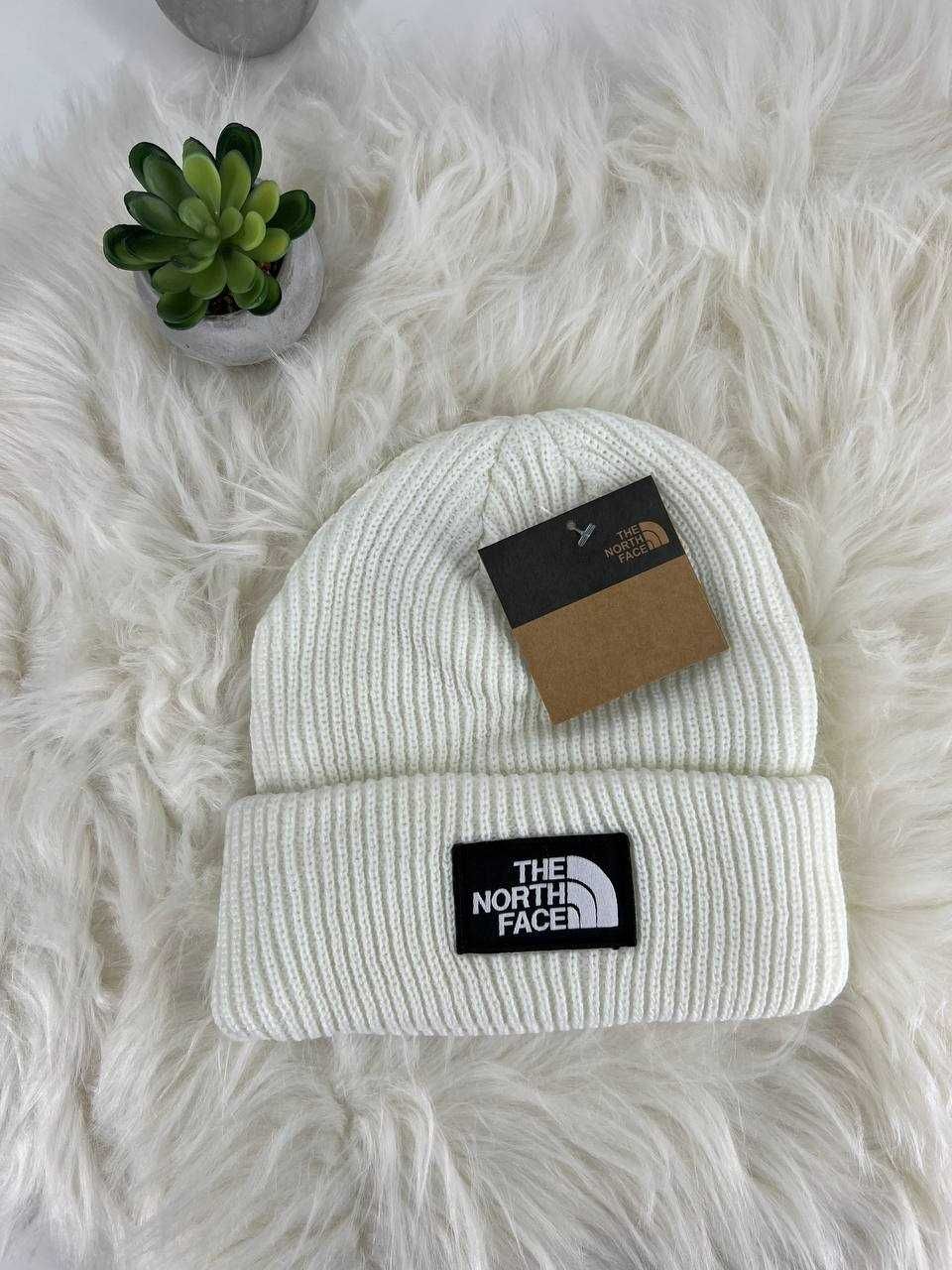 Нова шапка The North Face вязана в рубчик TNF ТНФ шапка чоловіча