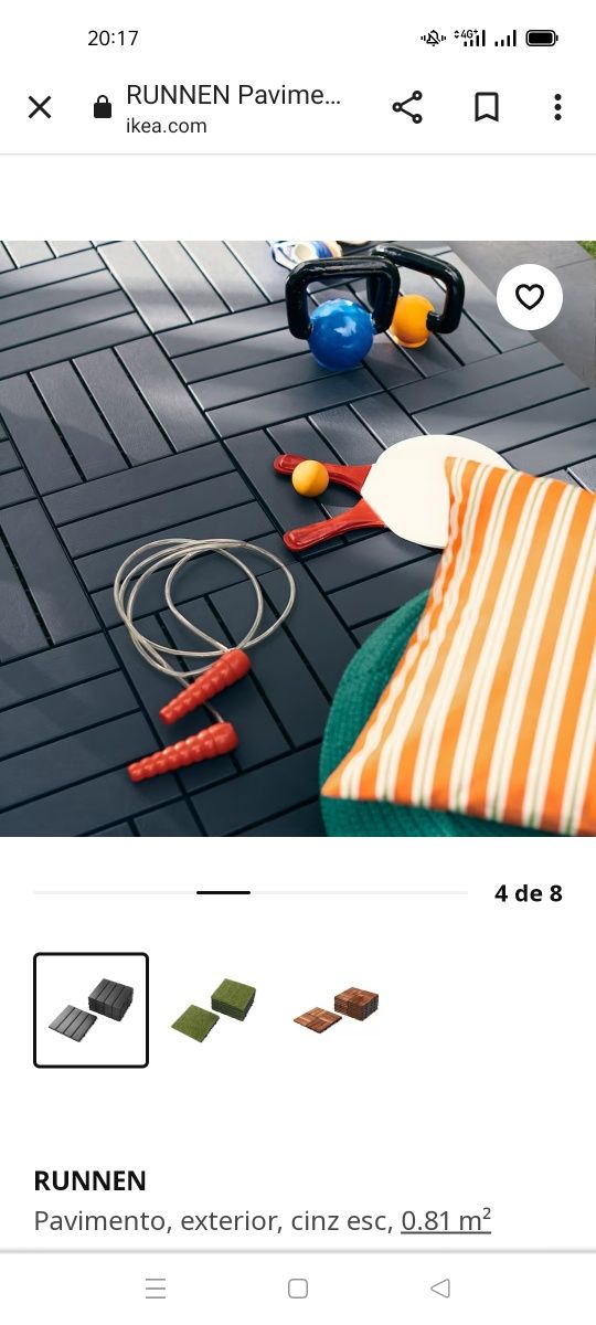 Pavimento exterior, Runnen IKEA. NOVO