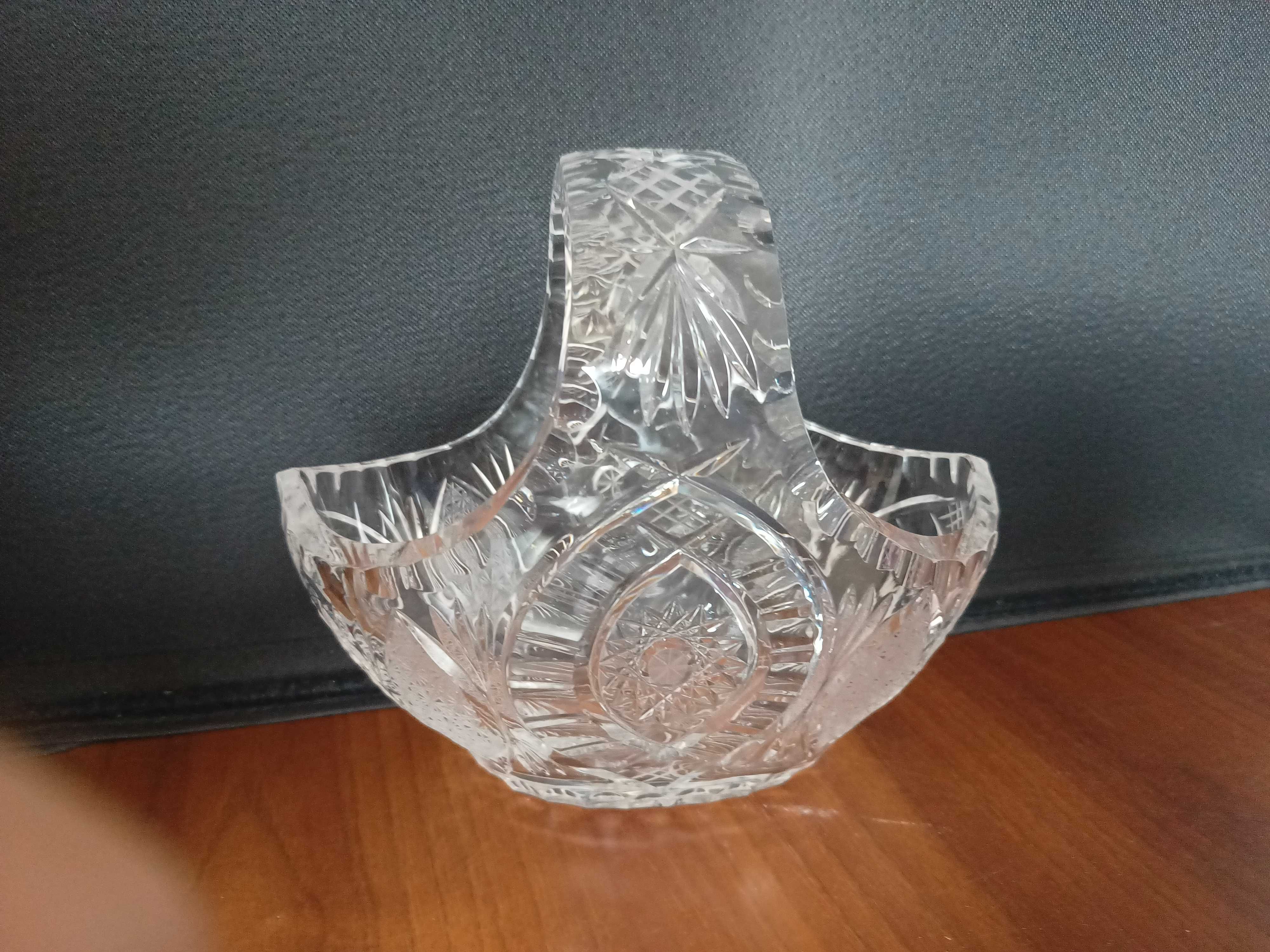 Koszyk kryształowy koszyczek szklany kryształ z PRL