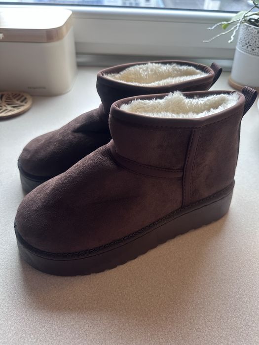 Śniegowce zima buty rozmiar 39 kolor brązowy czekolada